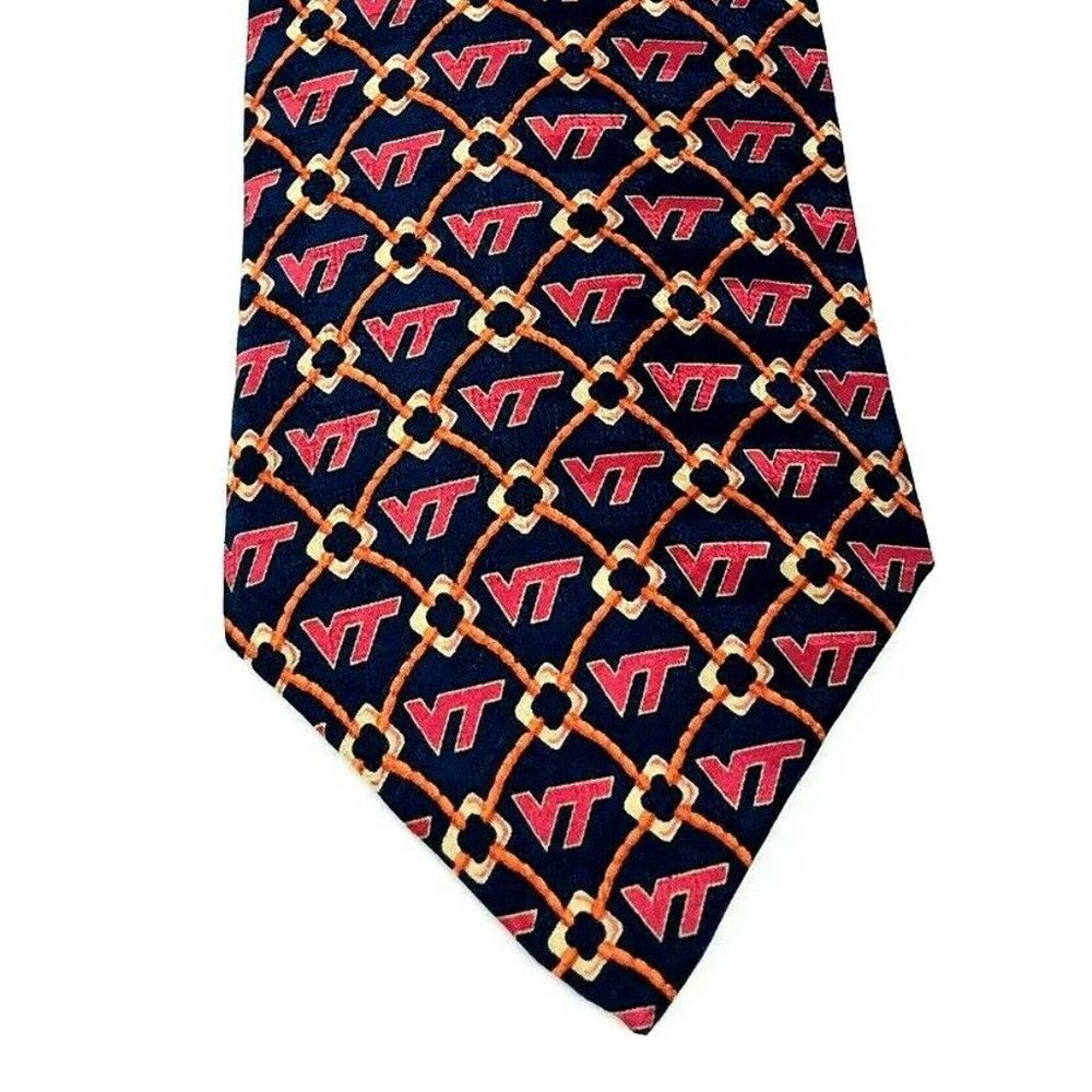VIRGINIA TECH VT Necktie Orange Maroon Red